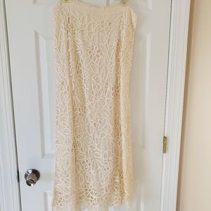 Silken Poetry silk lace maxi long skirt